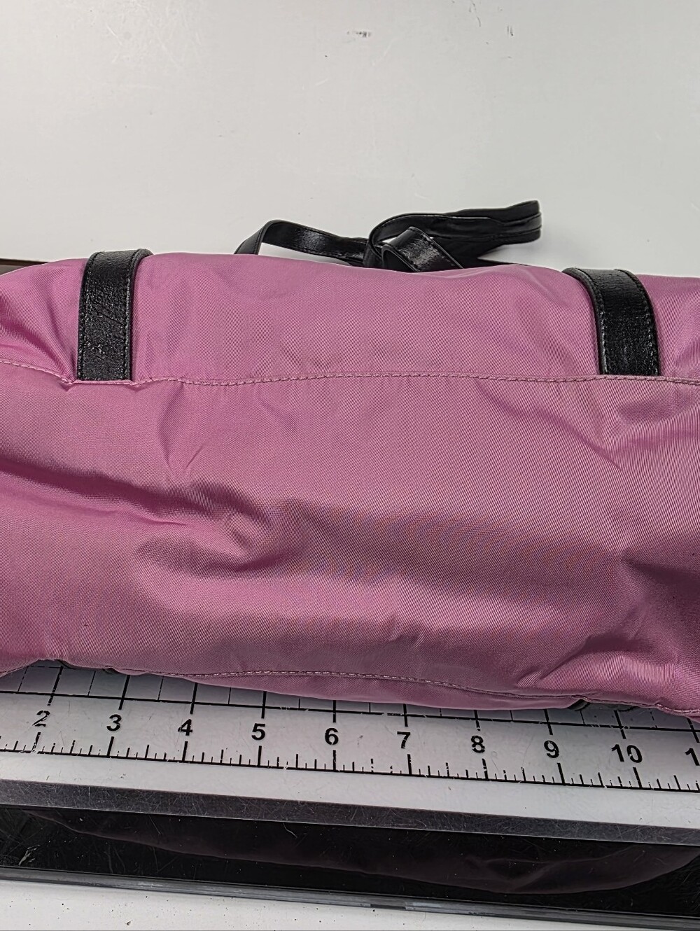Prada Vintage Pink Nylon Bag With Original Zipper Lock W Combo - Picture 8 of 15